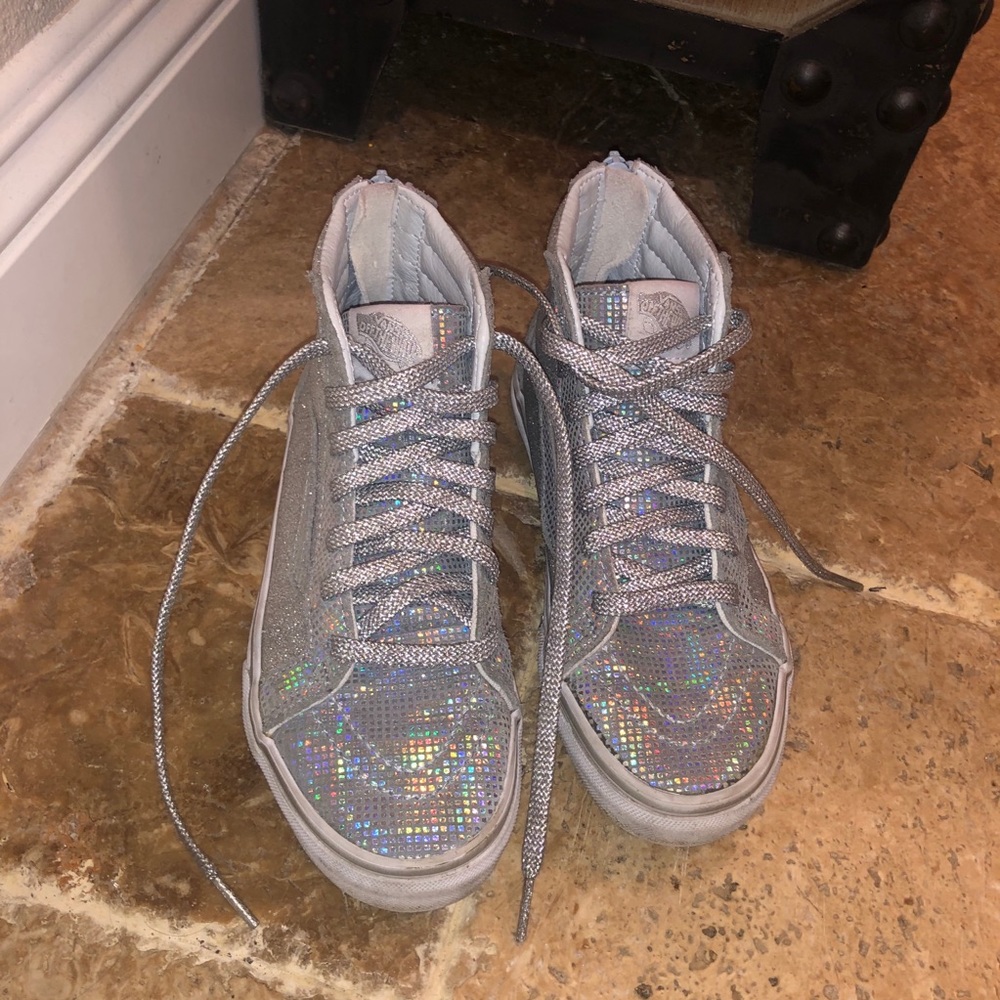 VANS girls holographic high tops sneakers ~ Size 3
